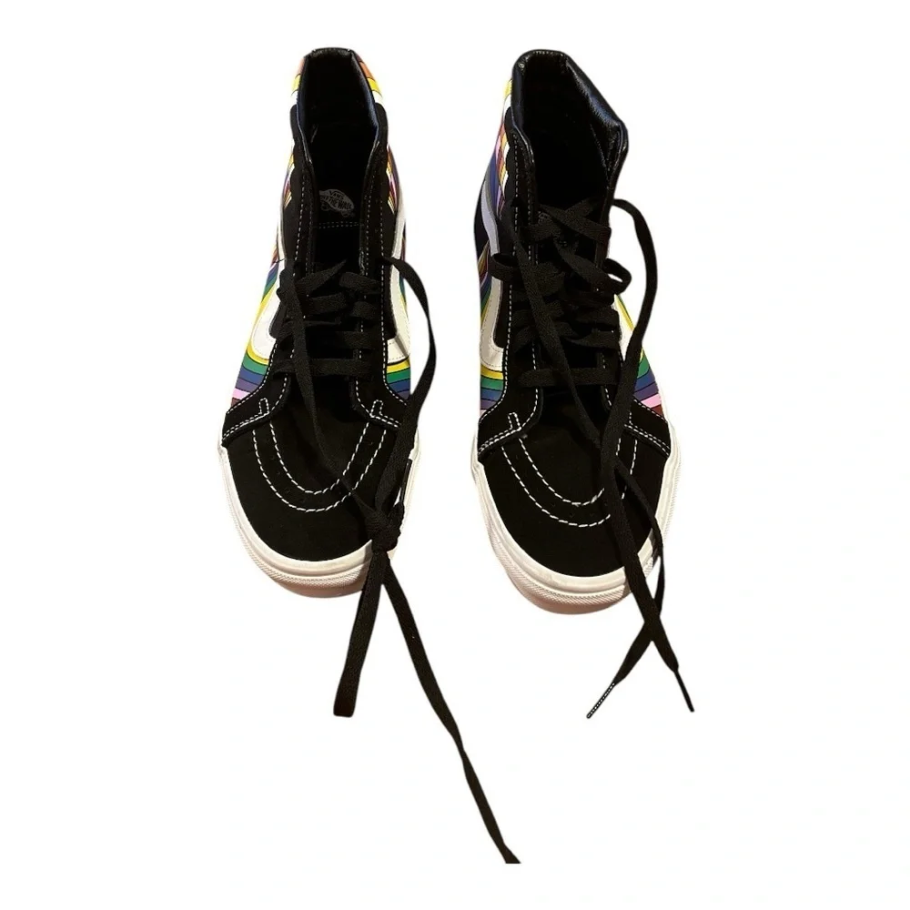 Vans Black and Multicolor High-Top Sneakers‎